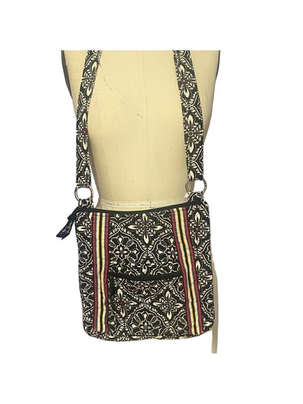 Vera Bradley Barcelona Hipster Crossbody Bag Black & White